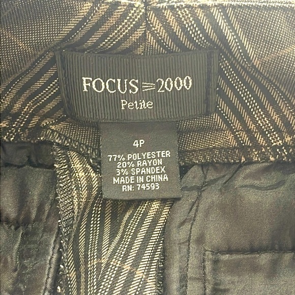 Focus 2000 Petite Plaid Pants Size 4P - Picture 3 of 7